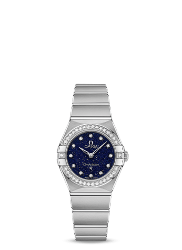 Omega Constellation Manhattan 25 Quartz Stainless Steel / Aventurine / Diamond